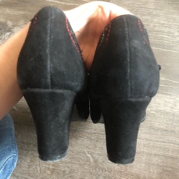 Miss L Fire Black Suede Heels size 6 - Picture 8 of 10